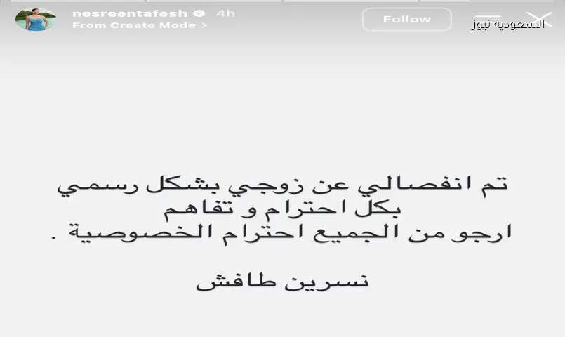نسرين طافش تعلن طلاقها رسمياً وتطلب احترام خصوصيتها