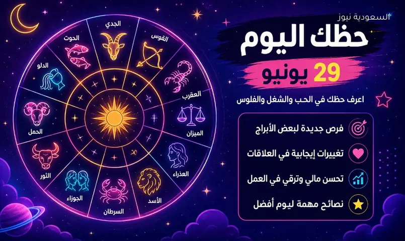 توقعات الأبراج اليوم الإثنين 29 يونيو: فرص مالية ولقاءات مفاجئة
