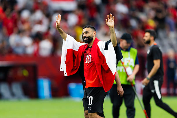 Mohamed Salah of Egypt waves to fans after the FIFA World Cup 2026 Group G match against New Zealand at BC Place Vancouver on June 21, 2026 in...