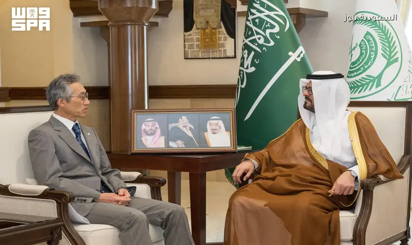 نائب أمير مكة يستقبل السفير الياباني في جدة ويبحثان موضوعات مشتركة