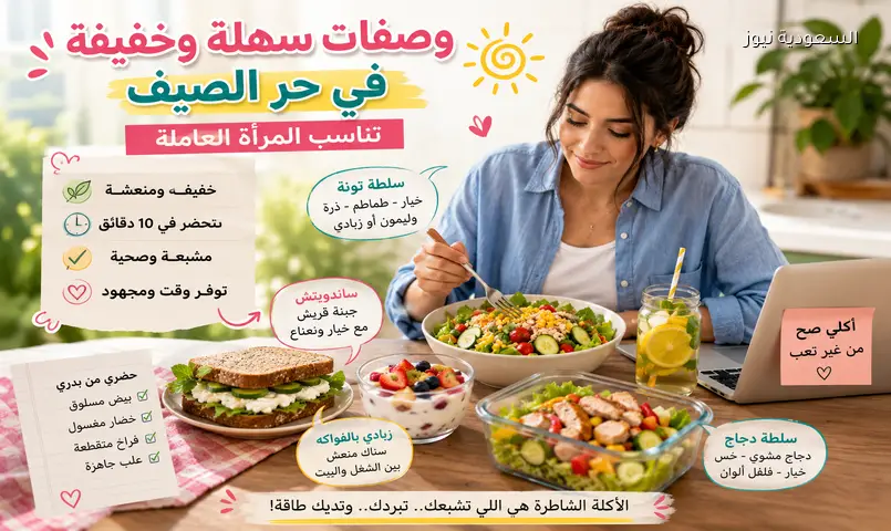 وجبات صيفية سريعة: حلول ذكية للمرأة العاملة في أيام الحر