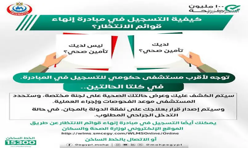 مبادرة إنهاء قوائم الانتظار: خطوات بسيطة لعمليات حرجة مجانًا