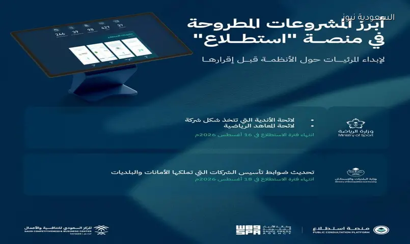 60 مشروعًا جديدًا على “استطلاع” لآراء الجمهور والقطاع الخاص
