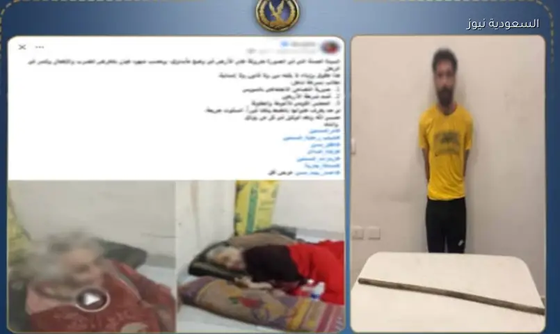 القبض على حلاق ضرب والدته المسنة بعصا خشبية في السويس