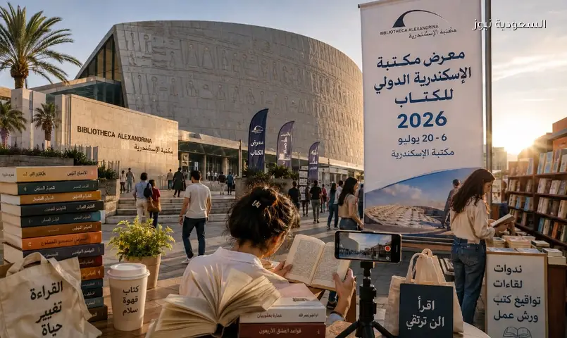 معرض مكتبة الإسكندرية للكتاب 2026 ينطلق في 6 يوليو ويستمر حتى 20 يوليو