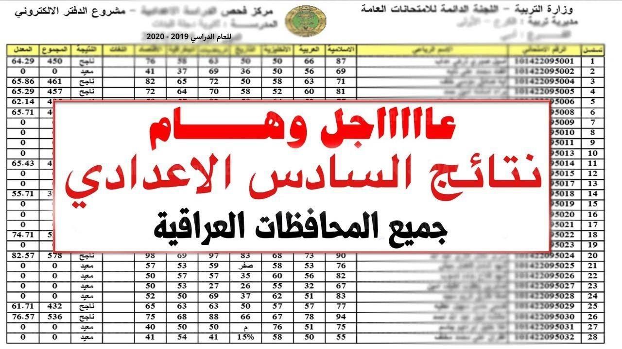 نتائج الدور الثاني 2022 السادس الاعدادي على موقع وزارة التربية والتعليم العراقية