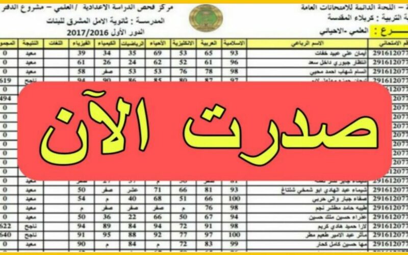 السادس المهني.. نتائج السادس الاعدادي دور ثاني 2023 من خلال موقع epedu.gov.iq وزارة التربية العراقية