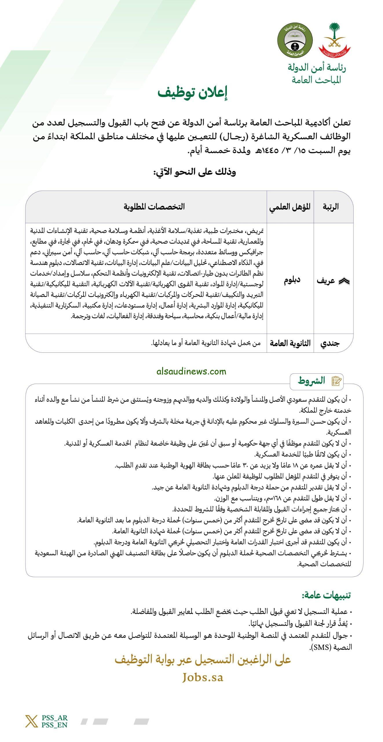 تقديم المباحث العامة 1444