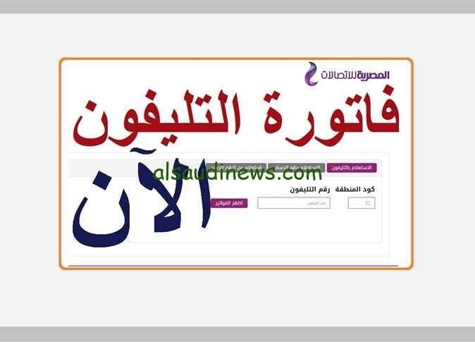 سهلنالك الدفع: استعلام عن فاتورة التليفون الأرضي برقم التليفون عبر موقع المصرية للاتصالات