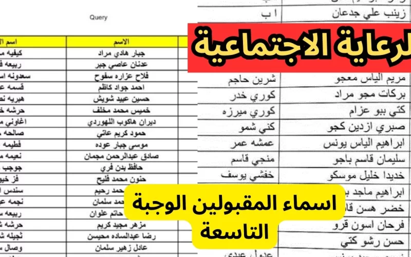 رابط أسماء المشمولين بالرعاية الاجتماعية pdf في العراق 2024 وزارة العمل..شروط الموافقة على طلب الرعاية الاجتماعية