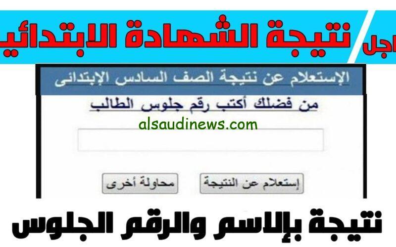 مليون مبروك.. رسميا رابط نتيجة الشهادة الابتدائية 2024 بوابة التعليم الأساسي
