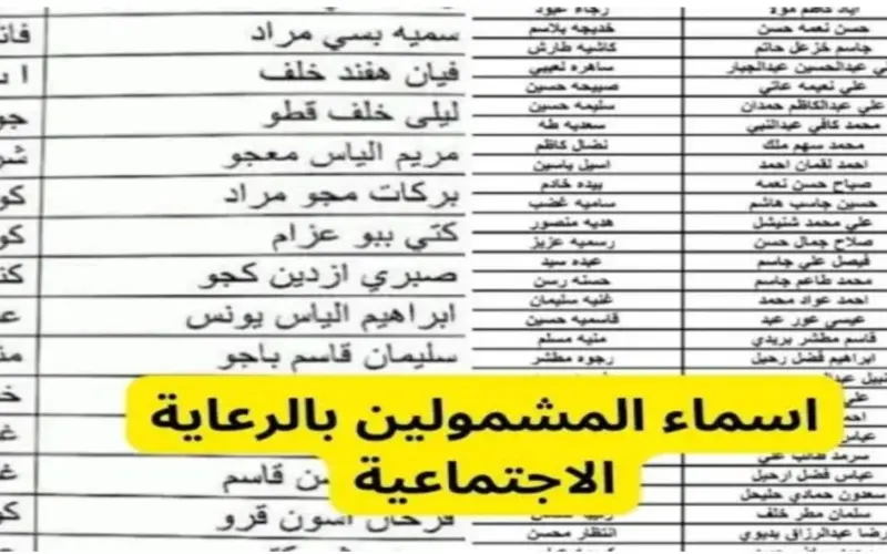 منصة مظلتي.. الإستعلام عن أسماء المشمولين في الرعاية الإجتماعية الوجبة الأخيرة في العراق