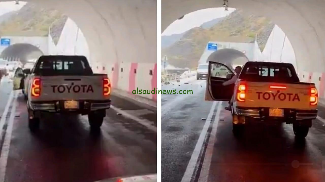 فيديو يرصد تساقط الصخور على طريق عقبة الباحة amid أحوال جوية متقلبة