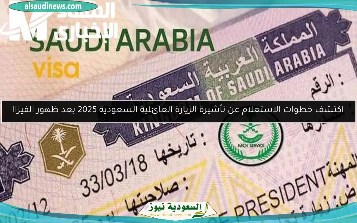 اكتشف خطوات الاستعلام عن تأشيرة الزيارة العائلية السعودية 2025 بعد ظهور الفيزا!
