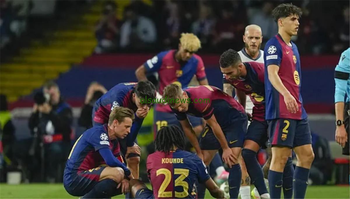 إصابة لاعب برشلونة خلال مواجهة إنتر ميلان في دوري أبطال أوروبا
