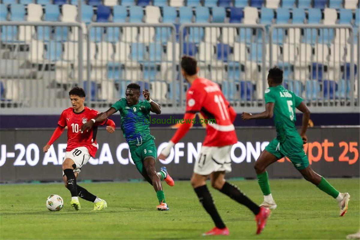 كامارا يتألق بتسجيل هدفين لسيراليون ضد مصر في كأس أمم إفريقيا للشباب