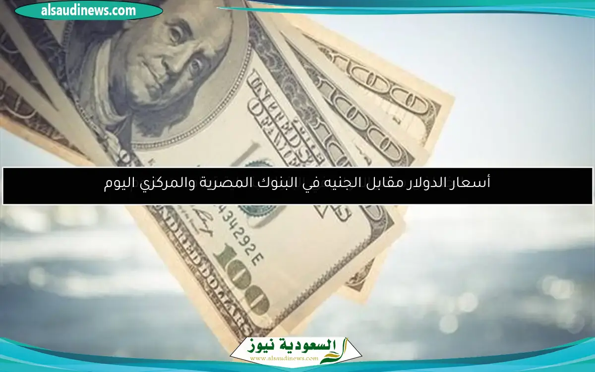 أسعار الدولار مقابل الجنيه في البنوك المصرية والمركزي اليوم