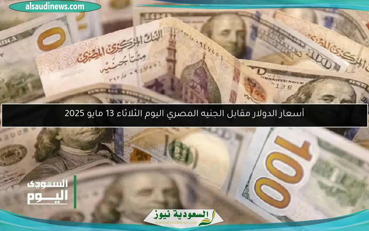 أسعار الدولار مقابل الجنيه المصري اليوم الثلاثاء 13 مايو 2025