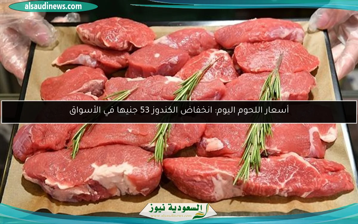 أسعار اللحوم اليوم: انخفاض الكندوز 53 جنيها في الأسواق