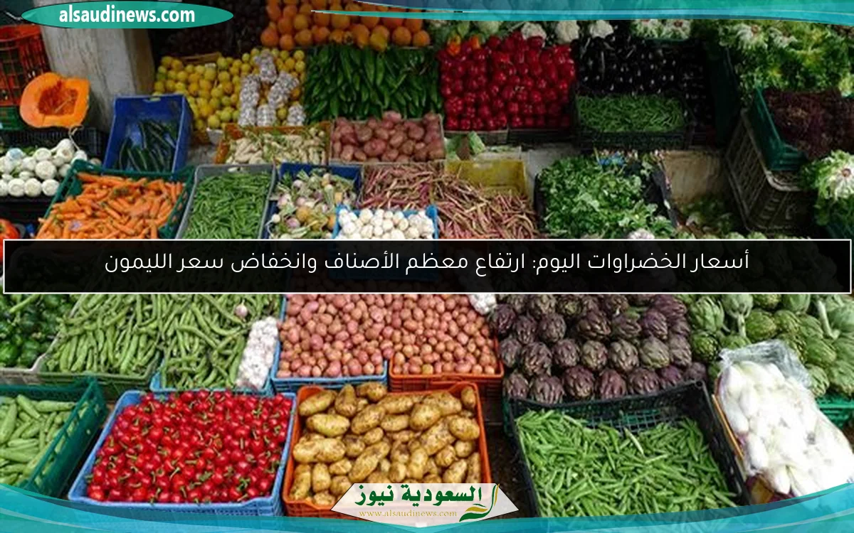 أسعار الخضراوات اليوم: ارتفاع معظم الأصناف وانخفاض سعر الليمون