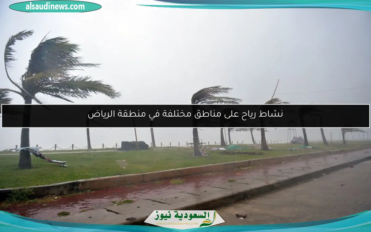 نشاط رياح على مناطق مختلفة في منطقة الرياض