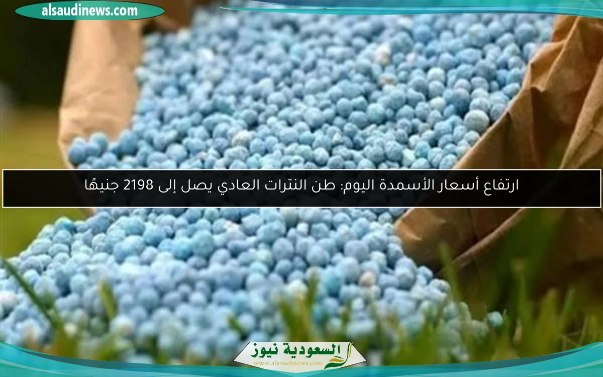 ارتفاع أسعار الأسمدة اليوم: طن النترات العادي يصل إلى 2198 جنيهًا