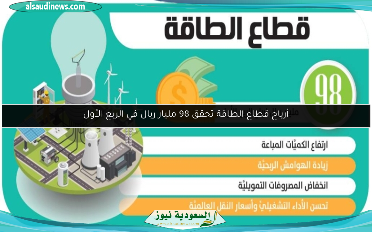 أرباح قطاع الطاقة تحقق 98 مليار ريال في الربع الأول