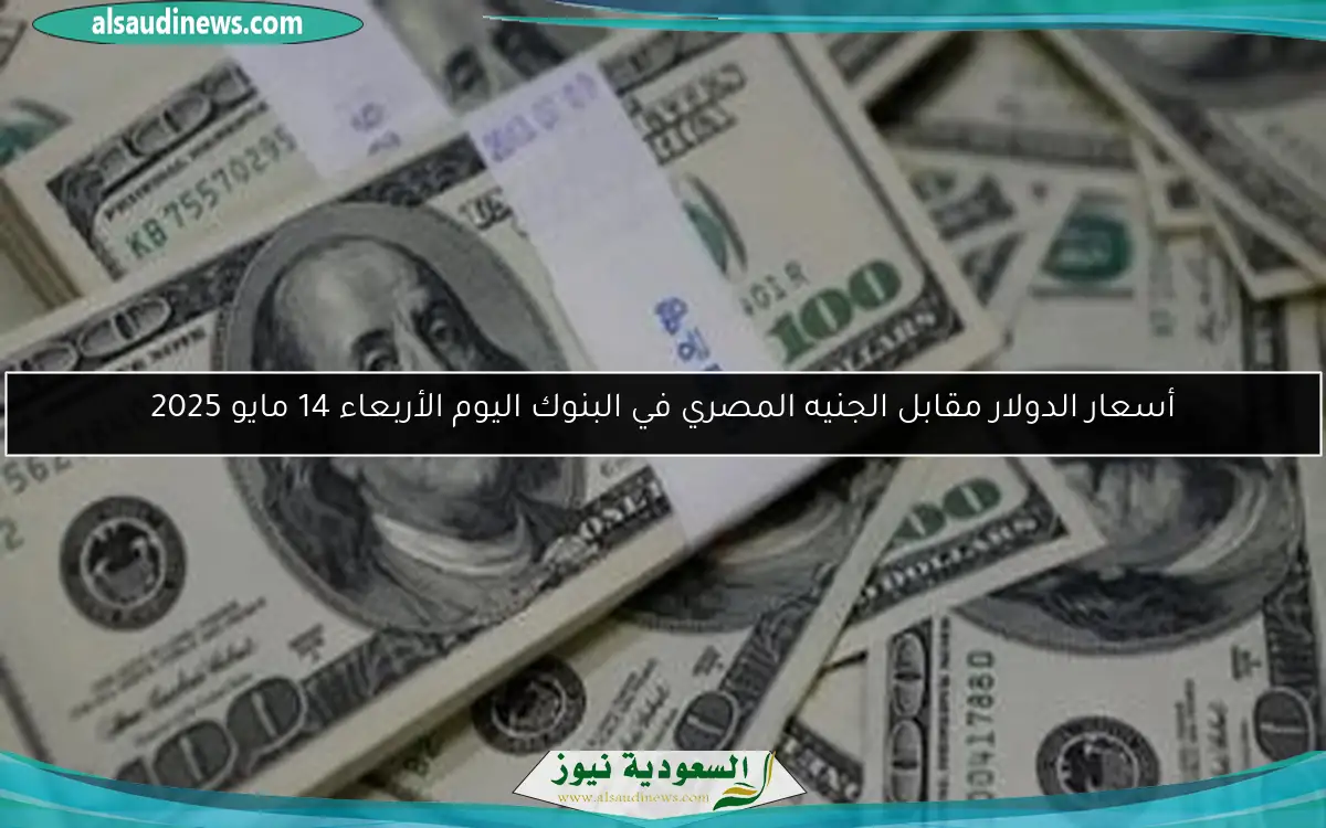 أسعار الدولار مقابل الجنيه المصري في البنوك اليوم الأربعاء 14 مايو 2025