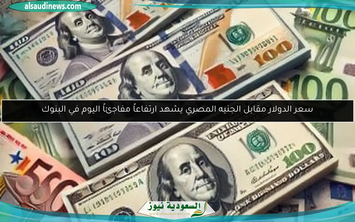سعر الدولار مقابل الجنيه المصري يشهد ارتفاعاً مفاجئاً اليوم في البنوك