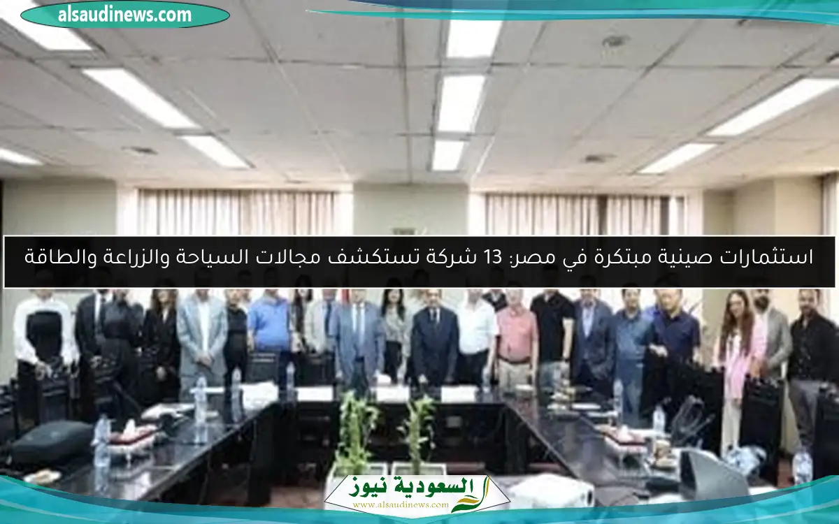 استثمارات صينية مبتكرة في مصر: 13 شركة تستكشف مجالات السياحة والزراعة والطاقة