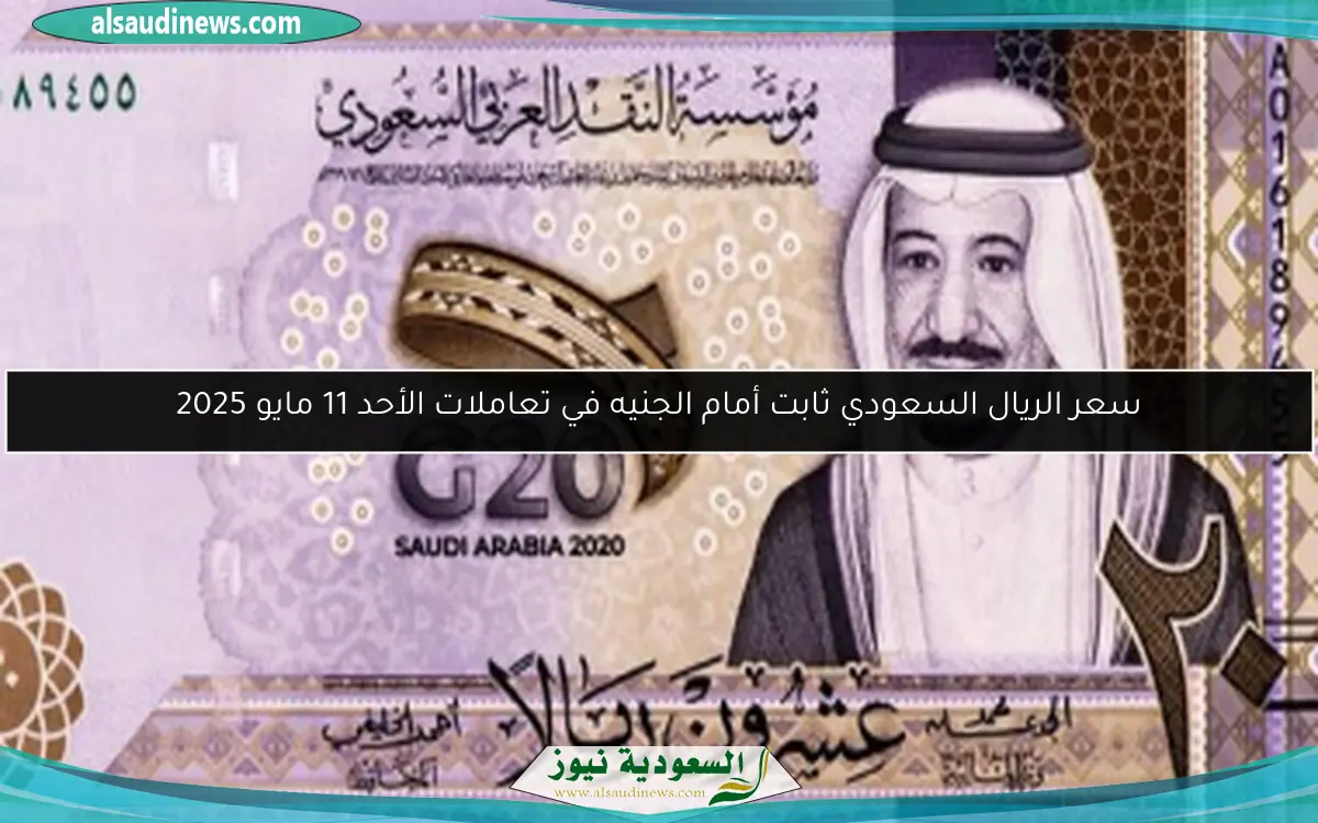 سعر الريال السعودي ثابت أمام الجنيه في تعاملات الأحد 11 مايو 2025