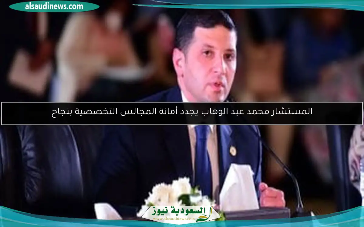 المستشار محمد عبد الوهاب يجدد أمانة المجالس التخصصية بنجاح
