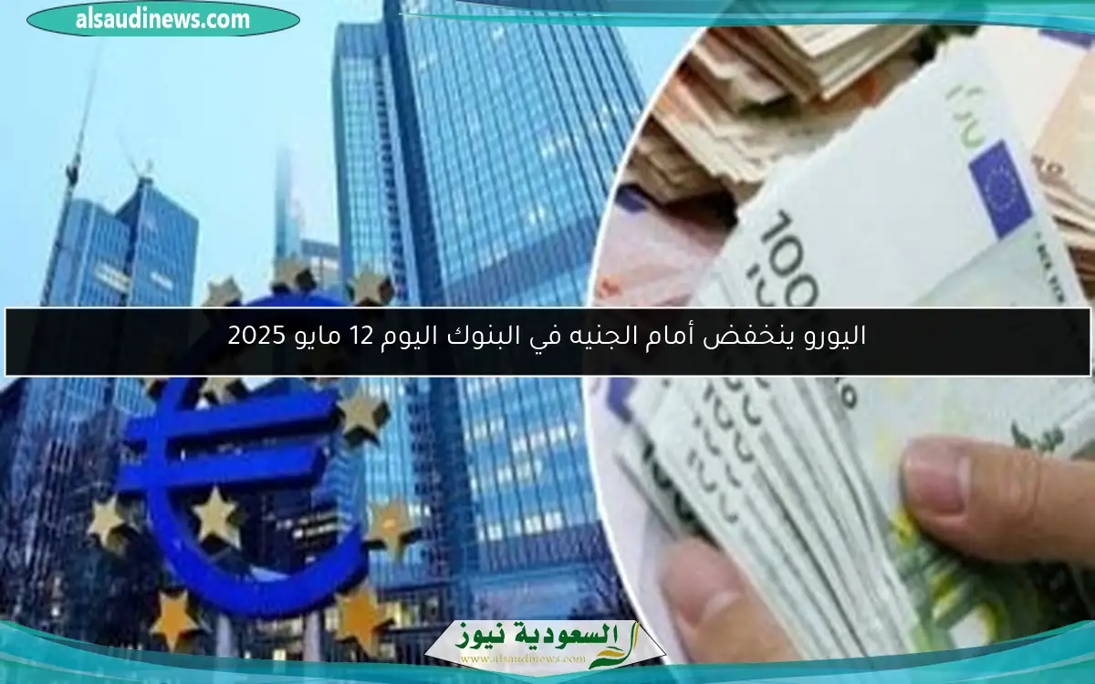 اليورو ينخفض أمام الجنيه في البنوك اليوم 12 مايو 2025