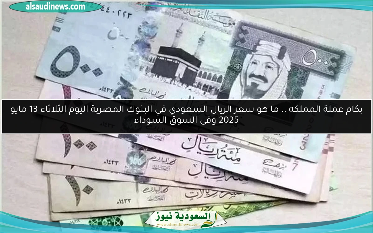 بكام عملة المملكه .. ما هو سعر الريال السعودي في البنوك المصرية اليوم الثلاثاء 13 مايو 2025 وفى السوق السوداء