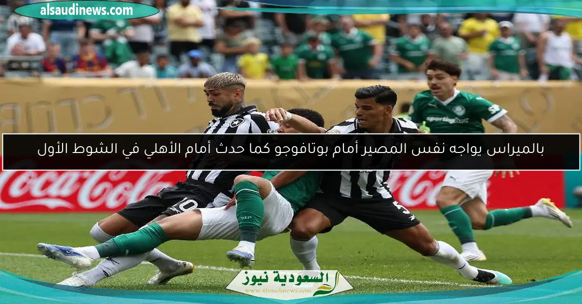 بالميراس يواجه نفس المصير أمام بوتافوجو كما حدث أمام الأهلي في الشوط الأول