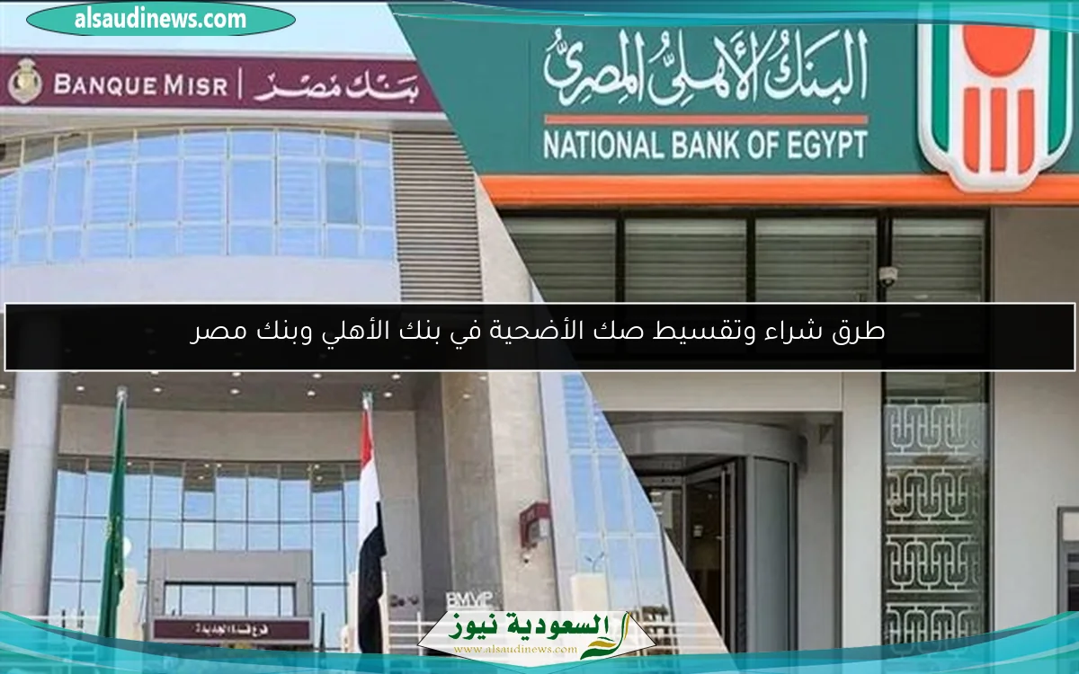 طرق شراء وتقسيط صك الأضحية في بنك الأهلي وبنك مصر