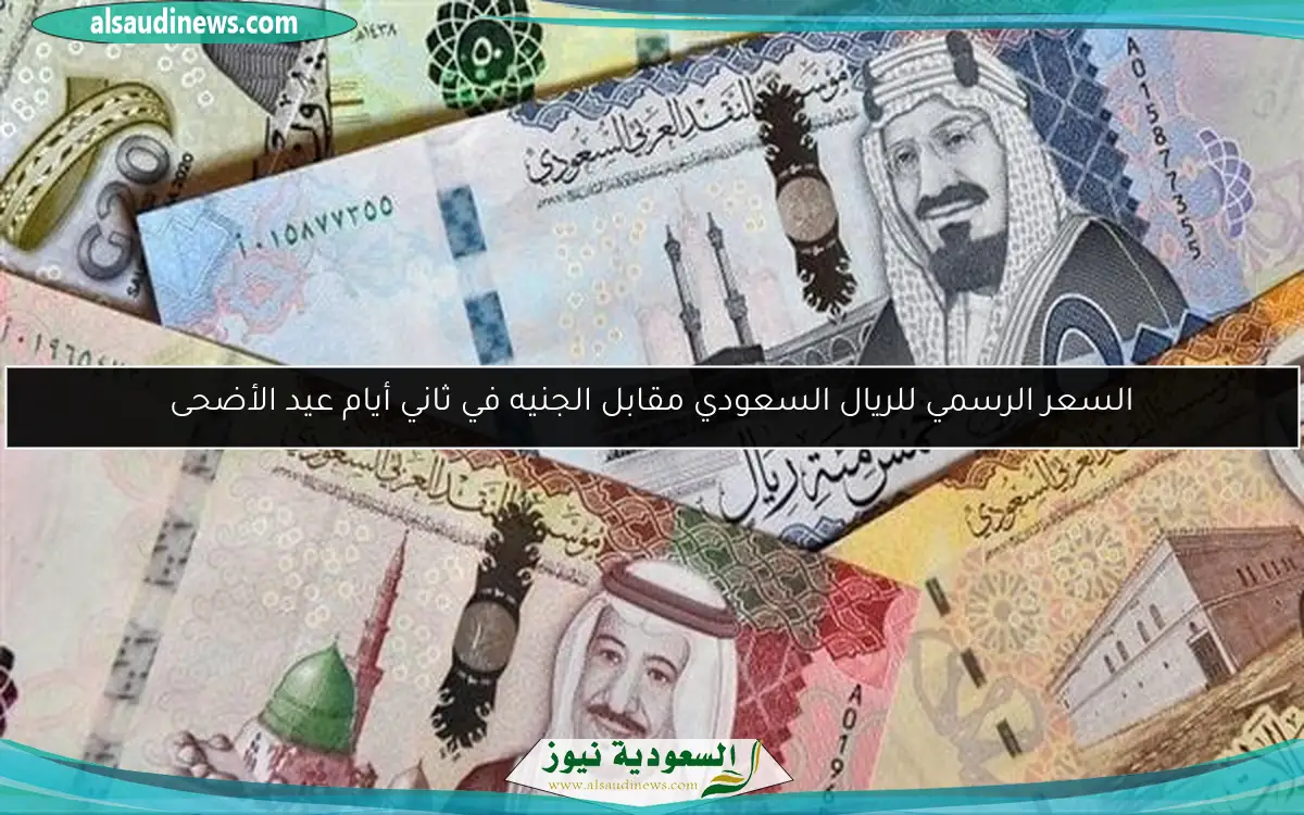 السعر الرسمي للريال السعودي مقابل الجنيه في ثاني أيام عيد الأضحى