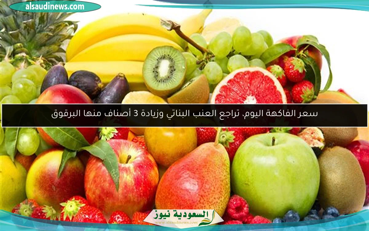 سعر الفاكهة اليوم، تراجع العنب البناتي وزيادة 3 أصناف منها البرقوق