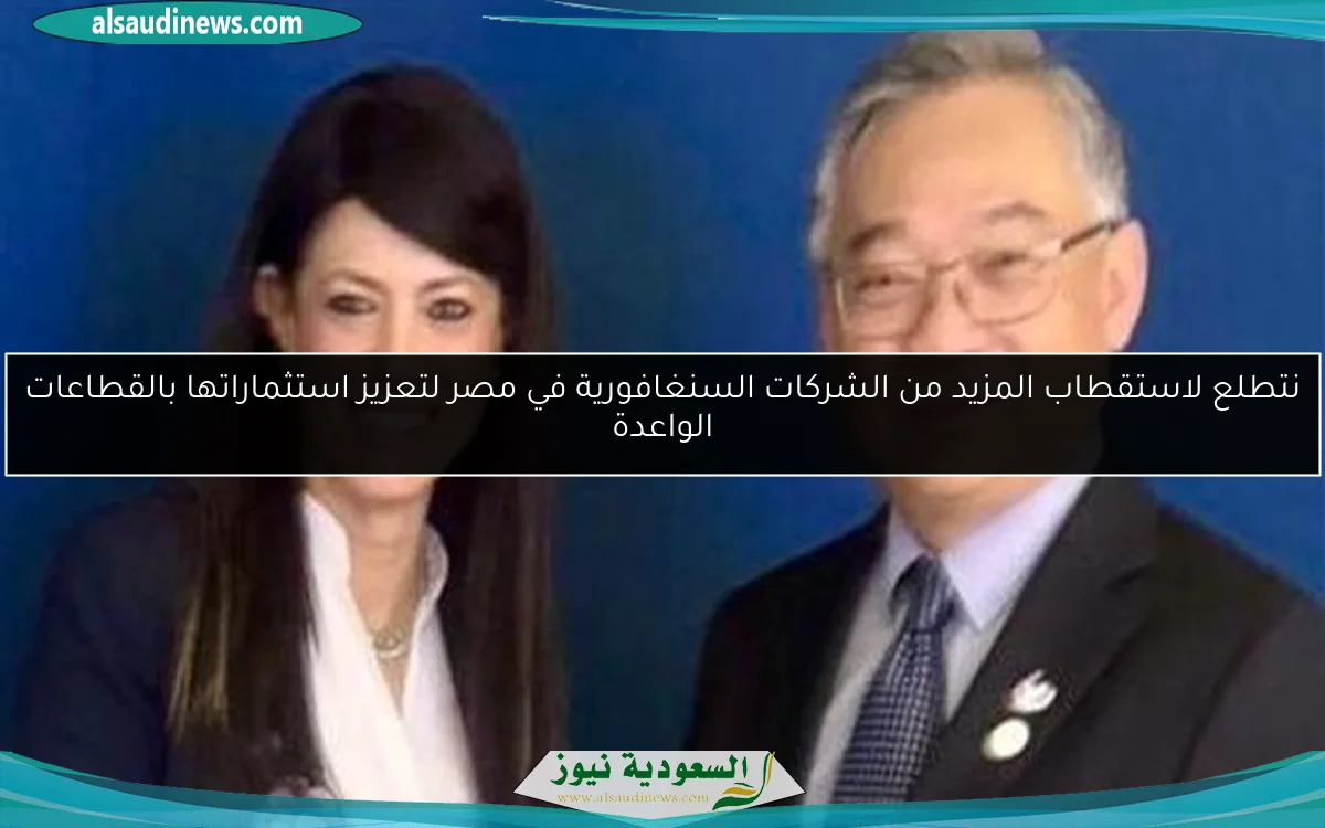نتطلع لاستقطاب المزيد من الشركات السنغافورية في مصر لتعزيز استثماراتها بالقطاعات الواعدة