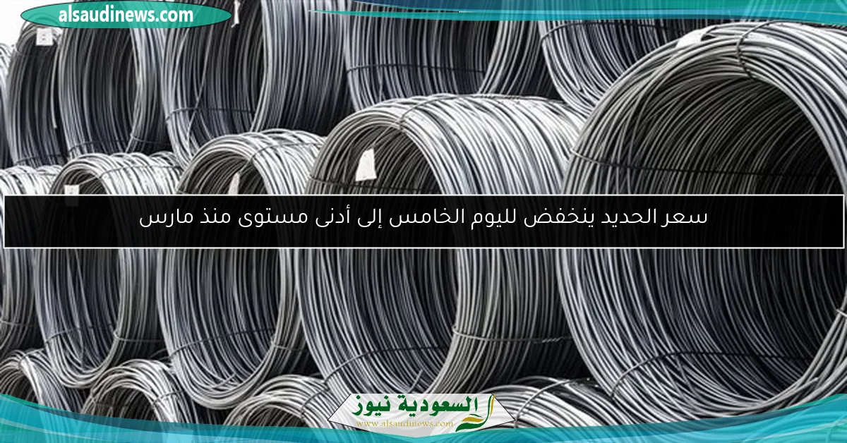 سعر الحديد ينخفض لليوم الخامس إلى أدنى مستوى منذ مارس