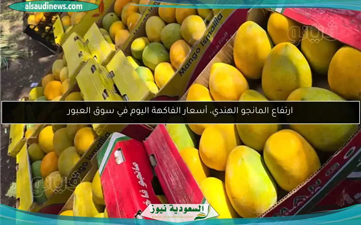 ارتفاع المانجو الهندي، أسعار الفاكهة اليوم في سوق العبور