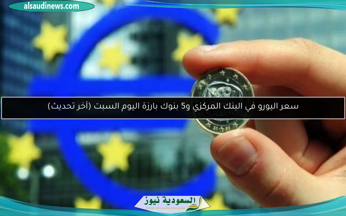 سعر اليورو في البنك المركزي و5 بنوك بارزة اليوم السبت (آخر تحديث)