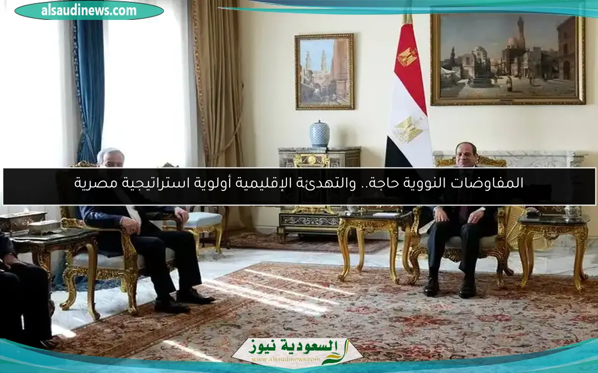 المفاوضات النووية حاجة.. والتهدئة الإقليمية أولوية استراتيجية مصرية