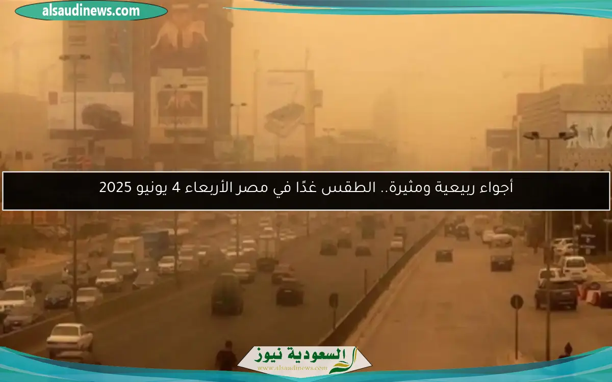 أجواء ربيعية ومثيرة.. الطقس غدًا في مصر الأربعاء 4 يونيو 2025