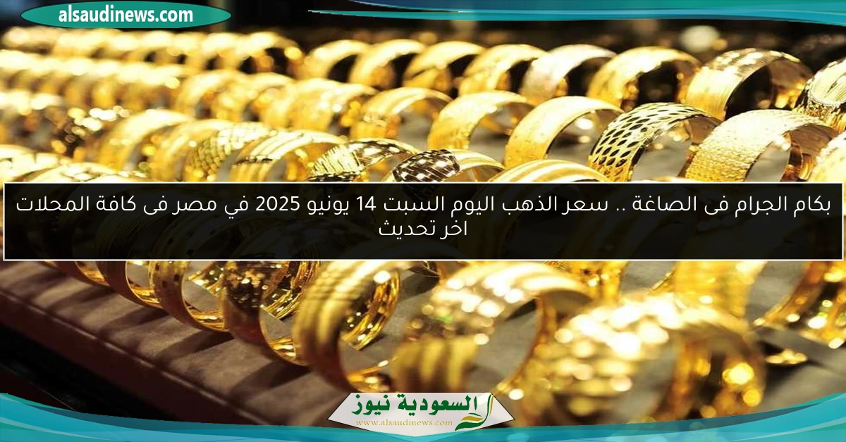 بكام الجرام فى الصاغة .. سعر الذهب اليوم السبت 14 يونيو 2025 في مصر فى كافة المحلات اخر تحديث