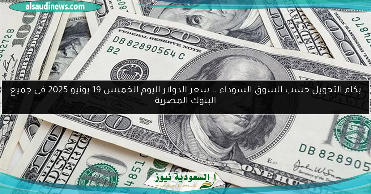 بكام التحويل حسب السوق السوداء .. سعر الدولار اليوم الخميس 19 يونيو 2025 فى جميع البنوك المصرية
