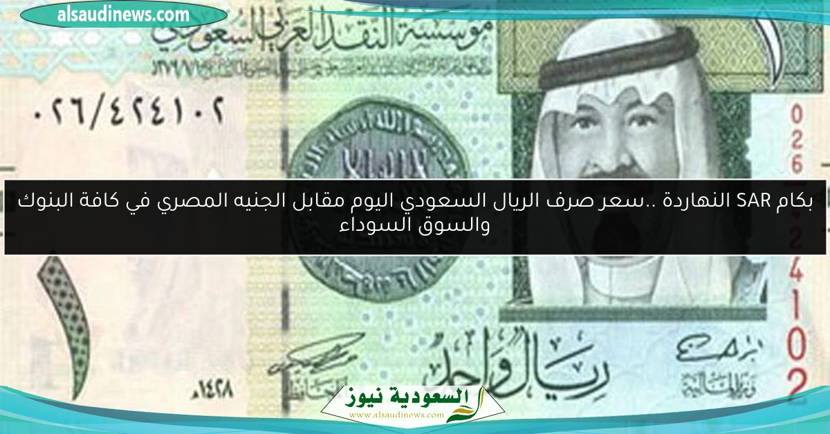 بكام SAR النهاردة ..سعر صرف الريال السعودي اليوم مقابل الجنيه المصري في كافة البنوك والسوق السوداء
