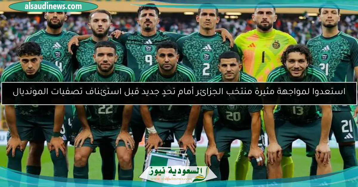 استعدوا لمواجهة مثيرة منتخب الجزائر أمام تحدٍ جديد قبل استئناف تصفيات المونديال