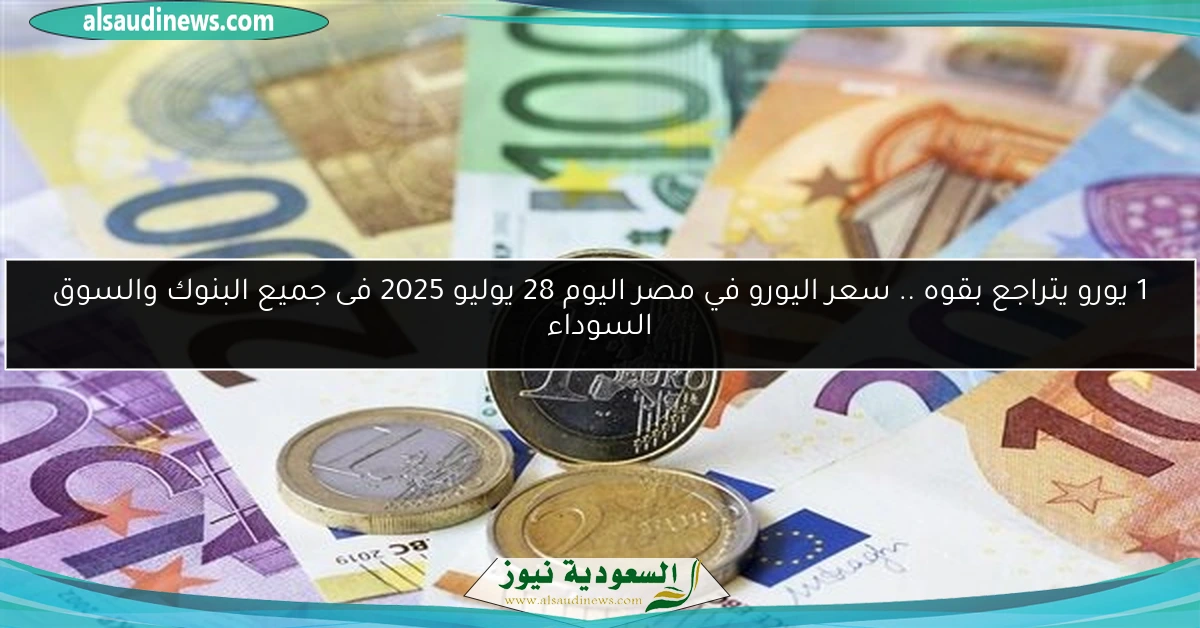 1 يورو يتراجع بقوه .. سعر اليورو في مصر اليوم 28 يوليو 2025 فى جميع البنوك والسوق السوداء