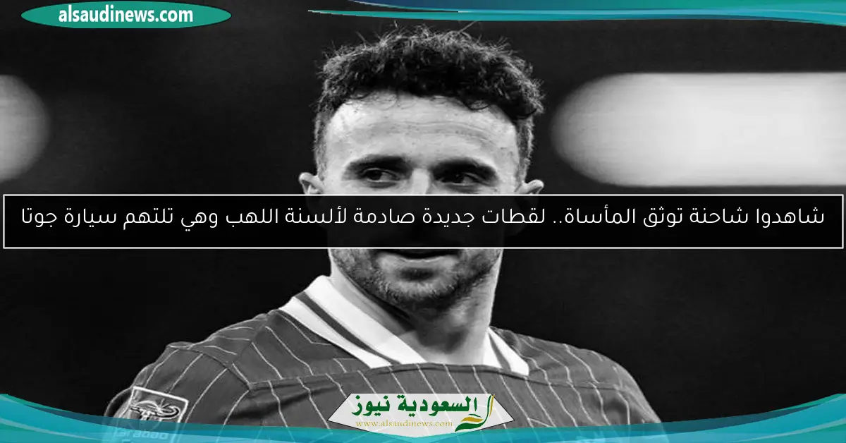 شاهدوا شاحنة توثق المأساة.. لقطات جديدة صادمة لألسنة اللهب وهي تلتهم سيارة جوتا